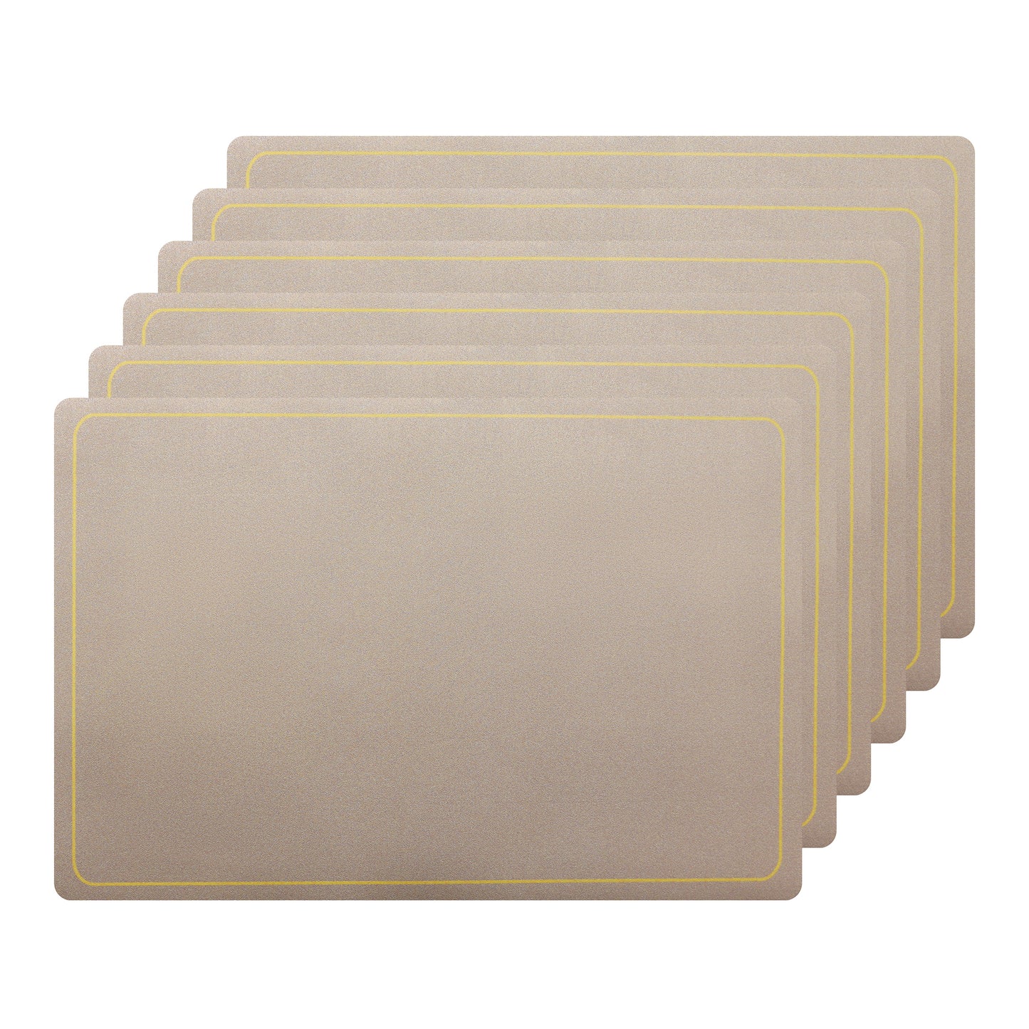 Set of 6 Faux Leather Placemats for Kitchen Dining Table Decor, Washable Wipeable 18*12in