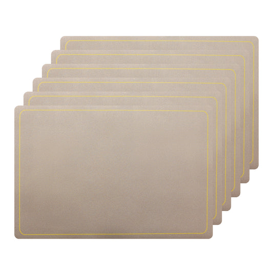 Set of 6 Faux Leather Placemats for Kitchen Dining Table Decor, Washable Wipeable 18*12in