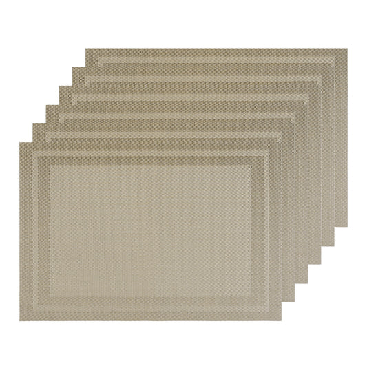 Set of 6 Heat-resistant Washable Modern PVC Placemats for Kitchen Dining Room 18*12in