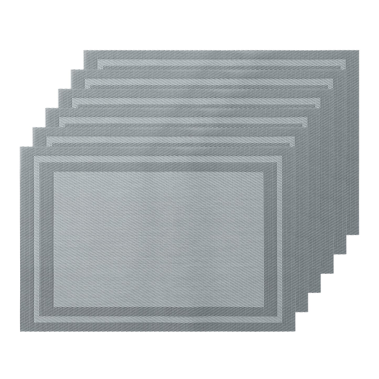 Set of 6 Heat-resistant Washable Modern PVC Placemats for Kitchen Dining Room 18*12in
