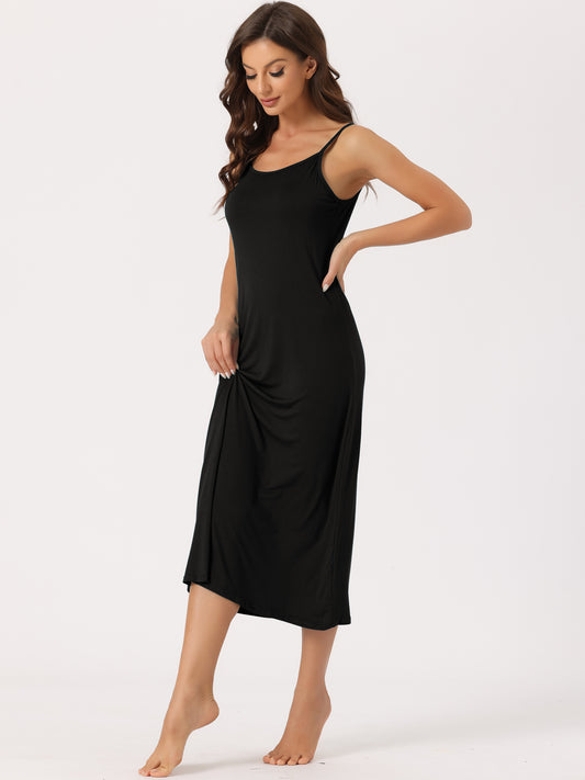 Camisón largo con tirantes finos para mujer (tallas grandes disponibles)