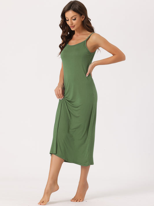 Camisón largo con tirantes finos para mujer (tallas grandes disponibles)