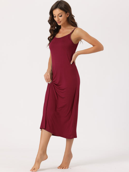 Camisón largo con tirantes finos para mujer (tallas grandes disponibles)