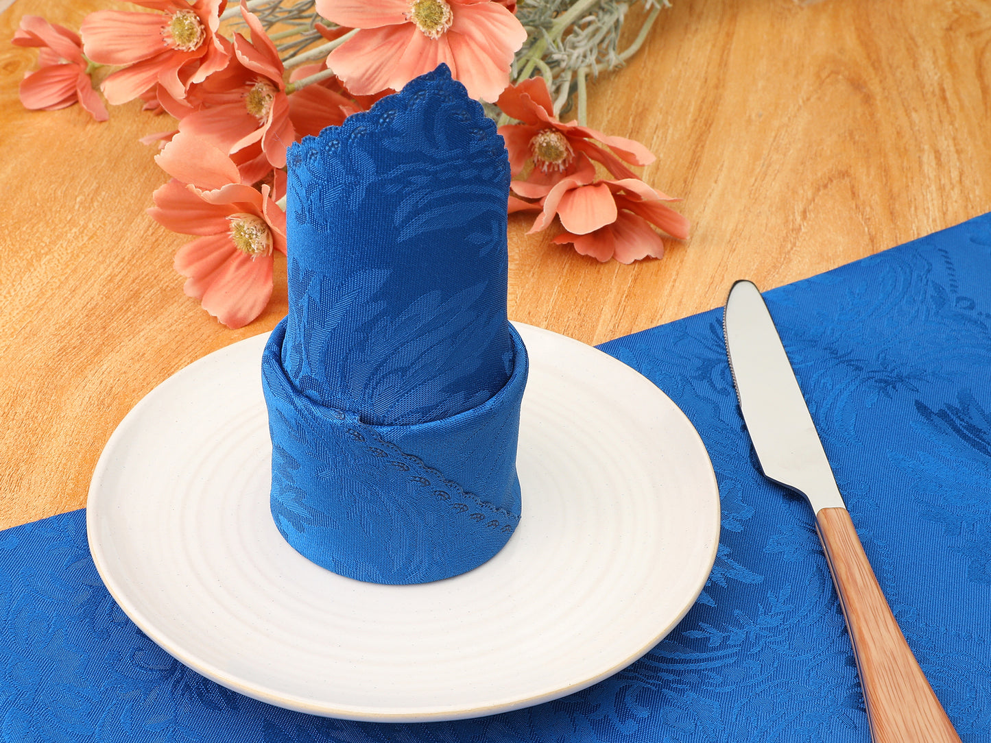 6 Pack Elegance Napkins, Printed Floral Napkins for Party, Kitchen and Holiday 19*19in