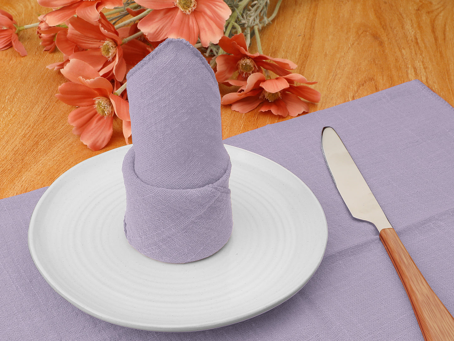 12 Pack Gauze Cloth Napkins Soft Cotton Weddings Decorative Parties 17*17in