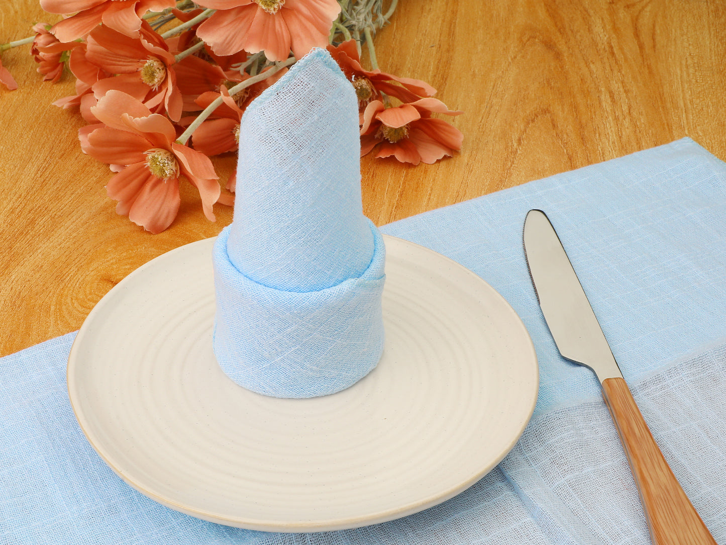 12 Pack Gauze Cloth Napkins Soft Cotton Weddings Decorative Parties 17*17in