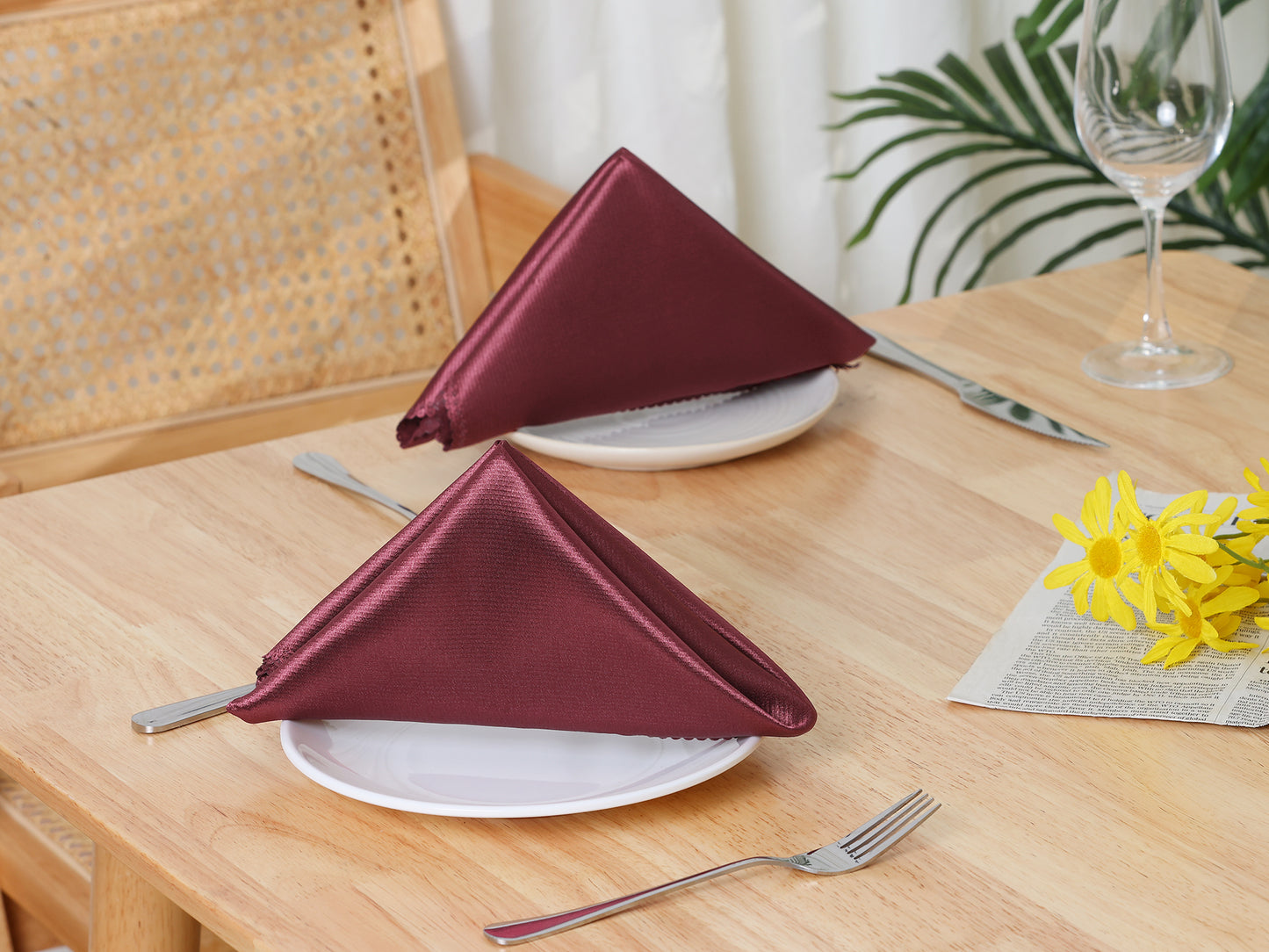 6 Pack Satin Napkins, Great Napkins for Dinner Birthday Party 20*20in
