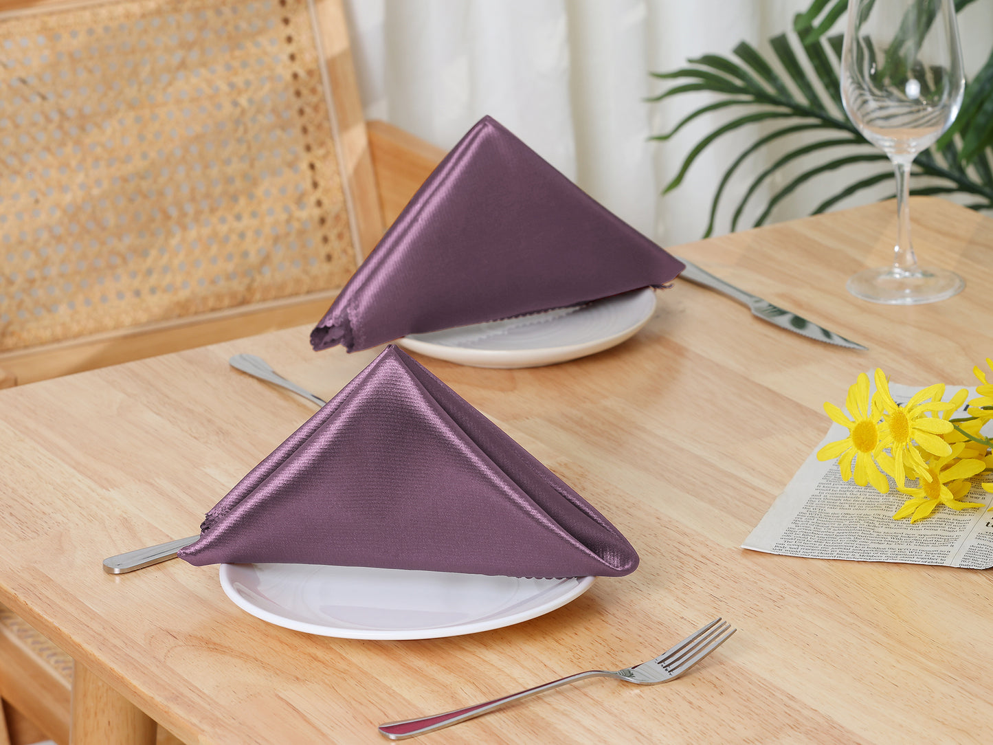 6 Pack Satin Napkins, Great Napkins for Dinner Birthday Party 20*20in