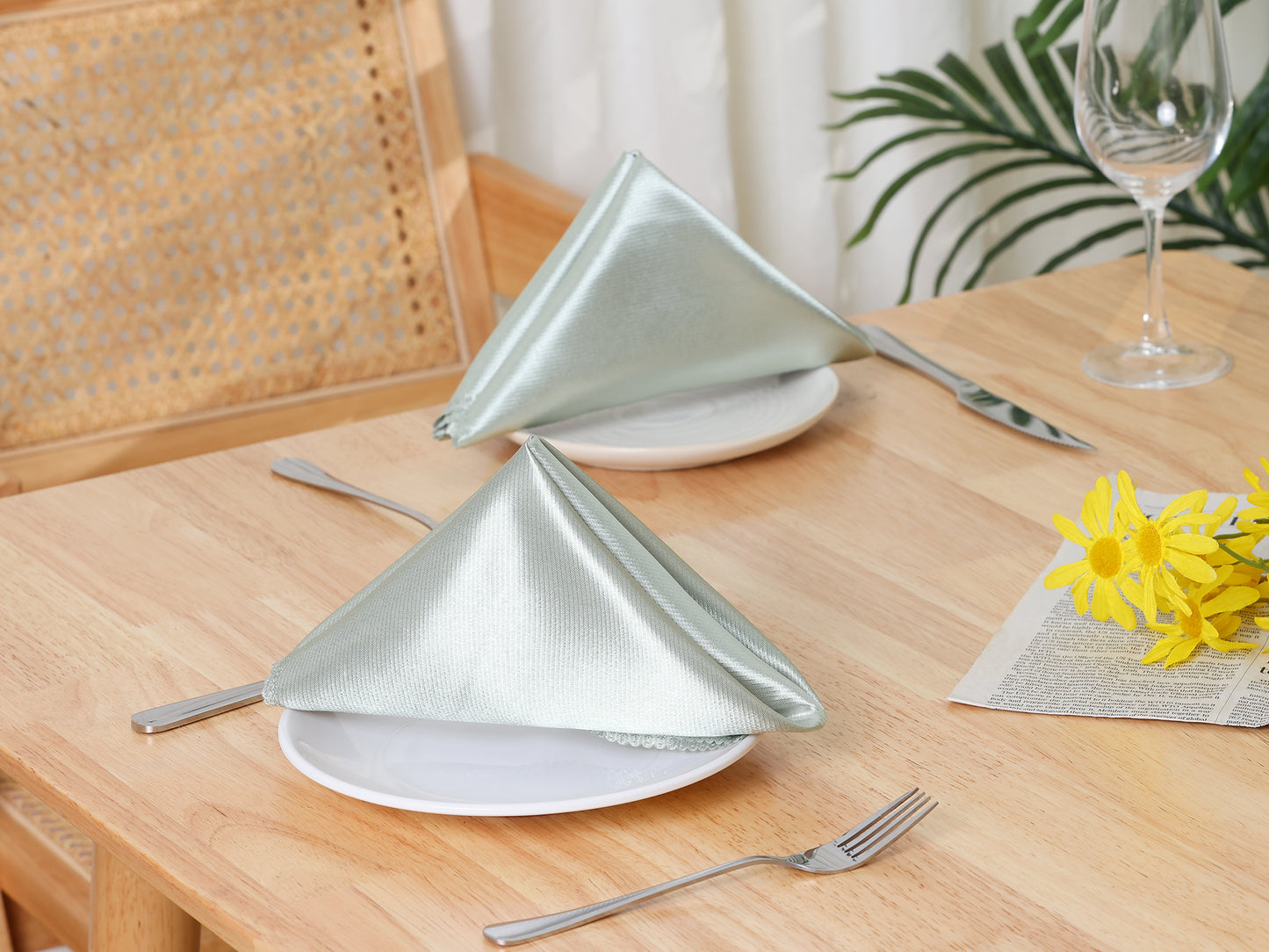 6 Pack Satin Napkins, Great Napkins for Dinner Birthday Party 20*20in