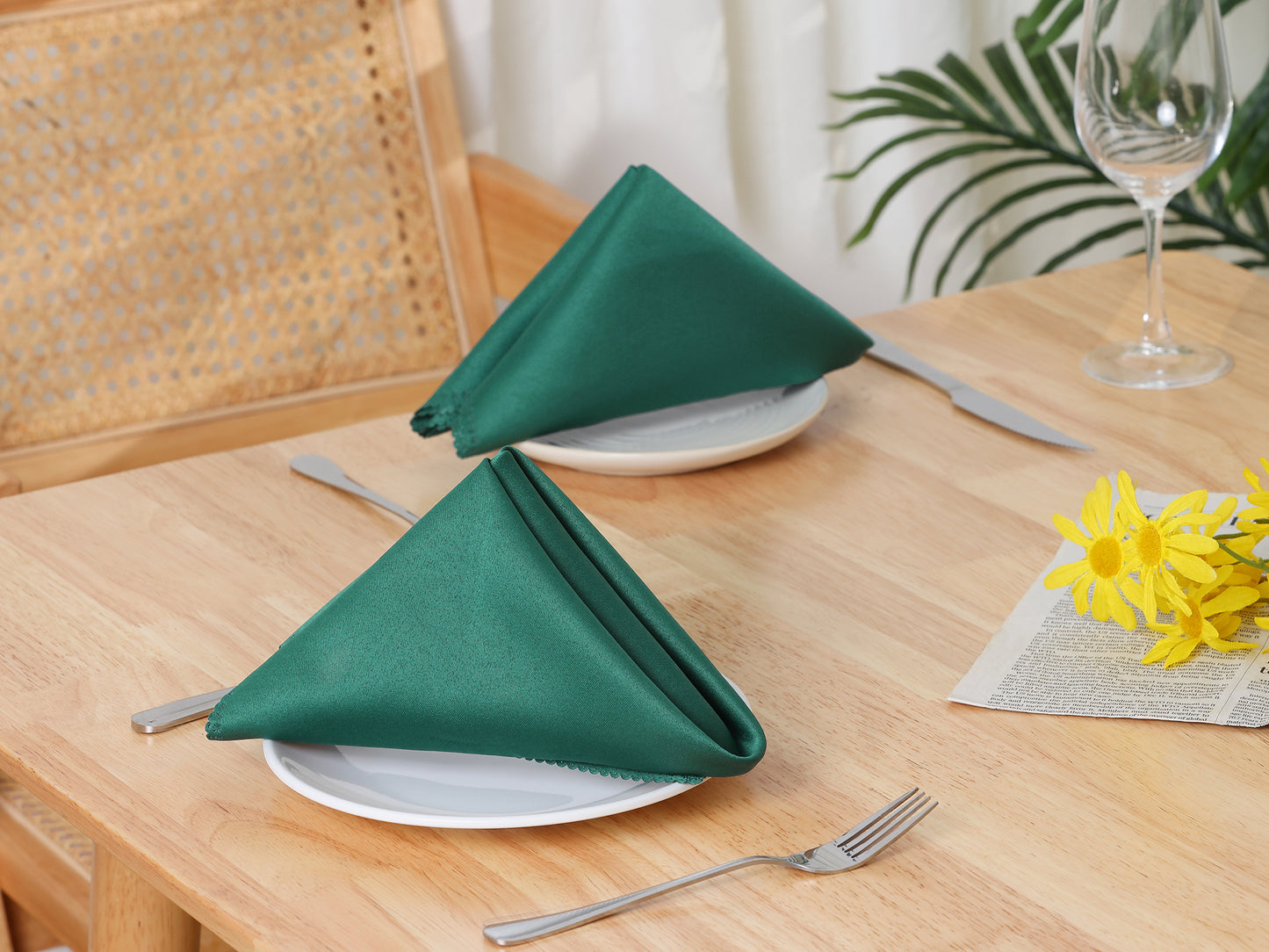 6 Pack Satin Napkins, Great Napkins for Dinner Birthday Party 20*20in