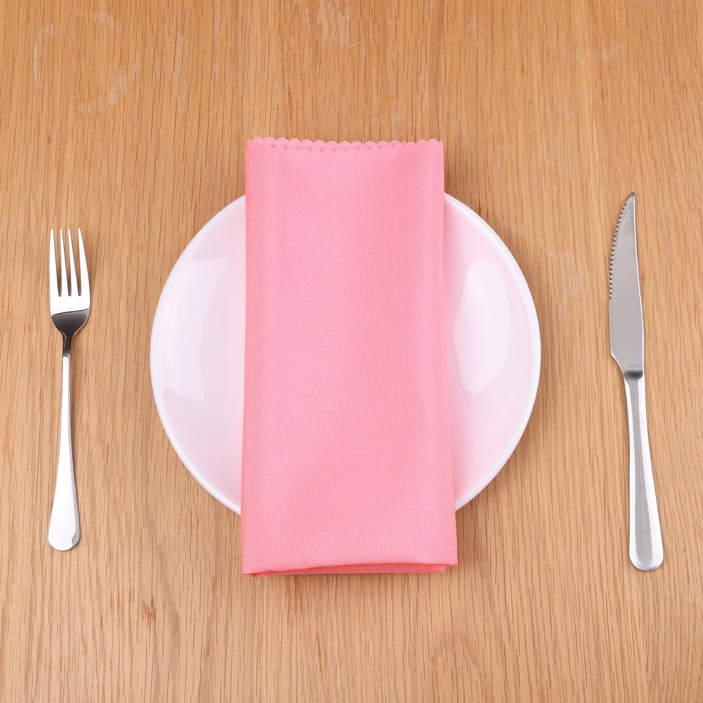 6 Pack Solid Washable Fabric Napkins, Polyester Cloth Napkins, Perfect for Weddings 19*19in