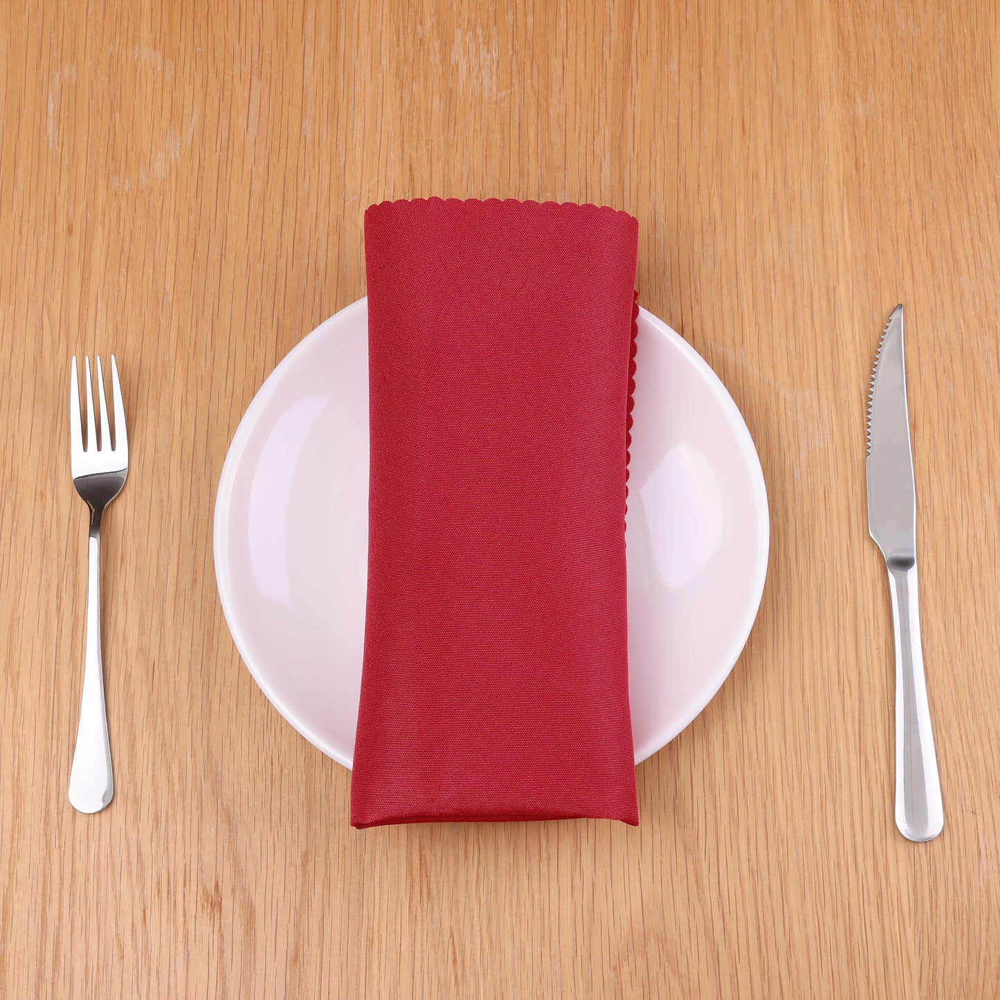 6 Pack Solid Washable Fabric Napkins, Polyester Cloth Napkins, Perfect for Weddings 19*19in