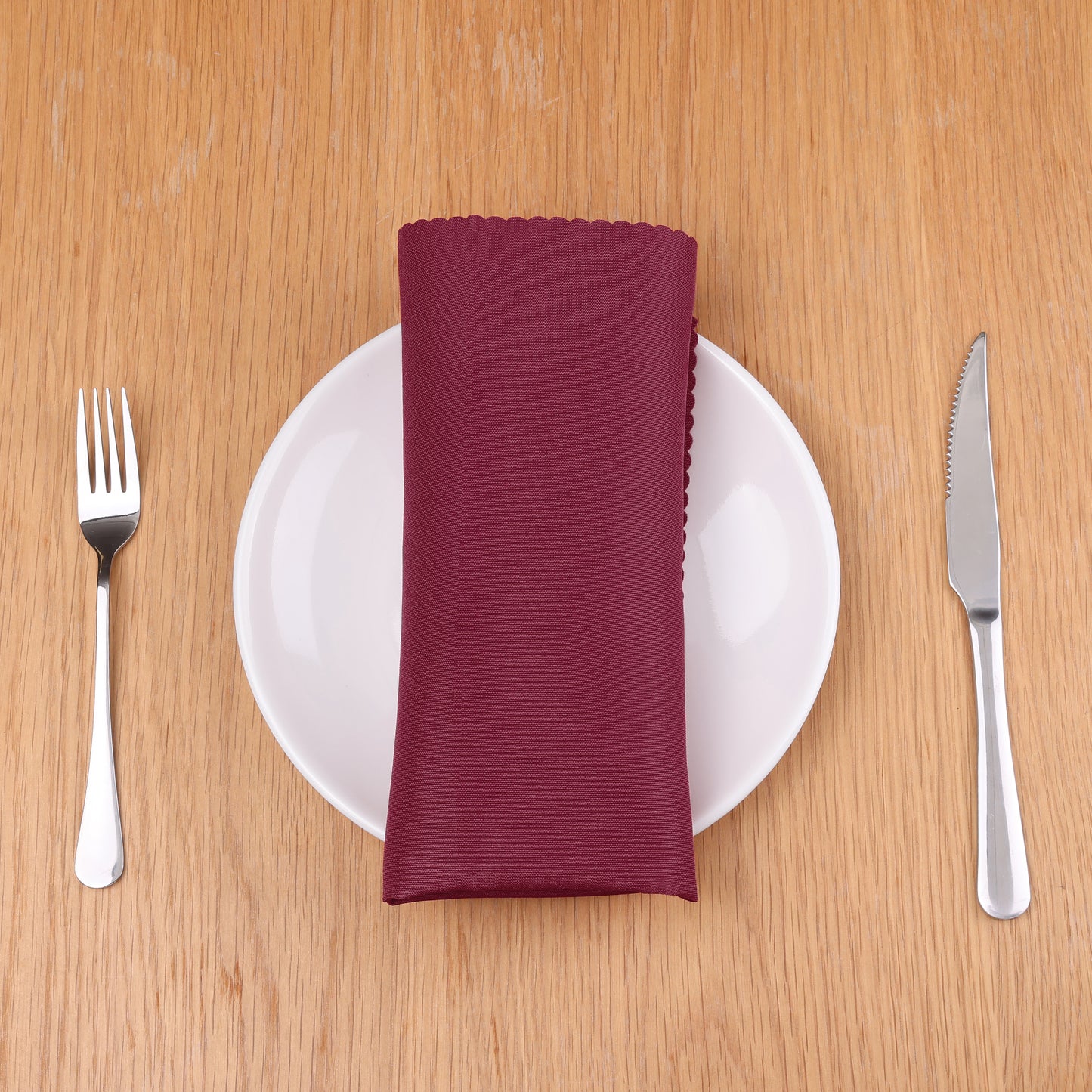 6 Pack Solid Washable Fabric Napkins, Polyester Cloth Napkins, Perfect for Weddings 19*19in