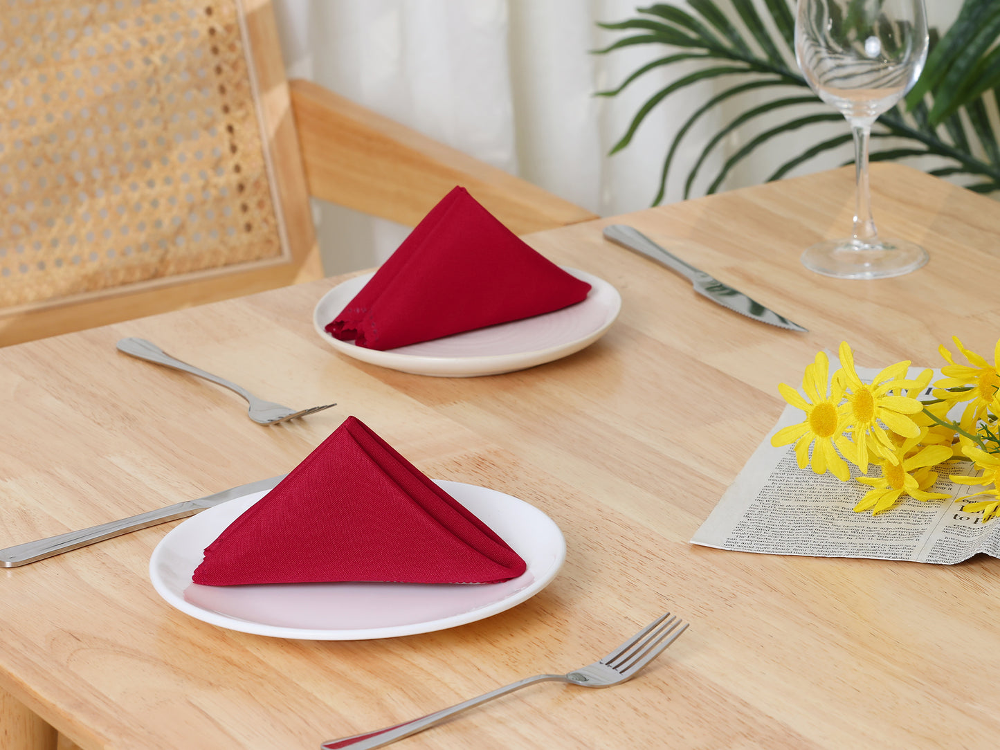 12 Pack Polyester Cloth Napkins, Great Napkins for Parties Weddings 12*12in