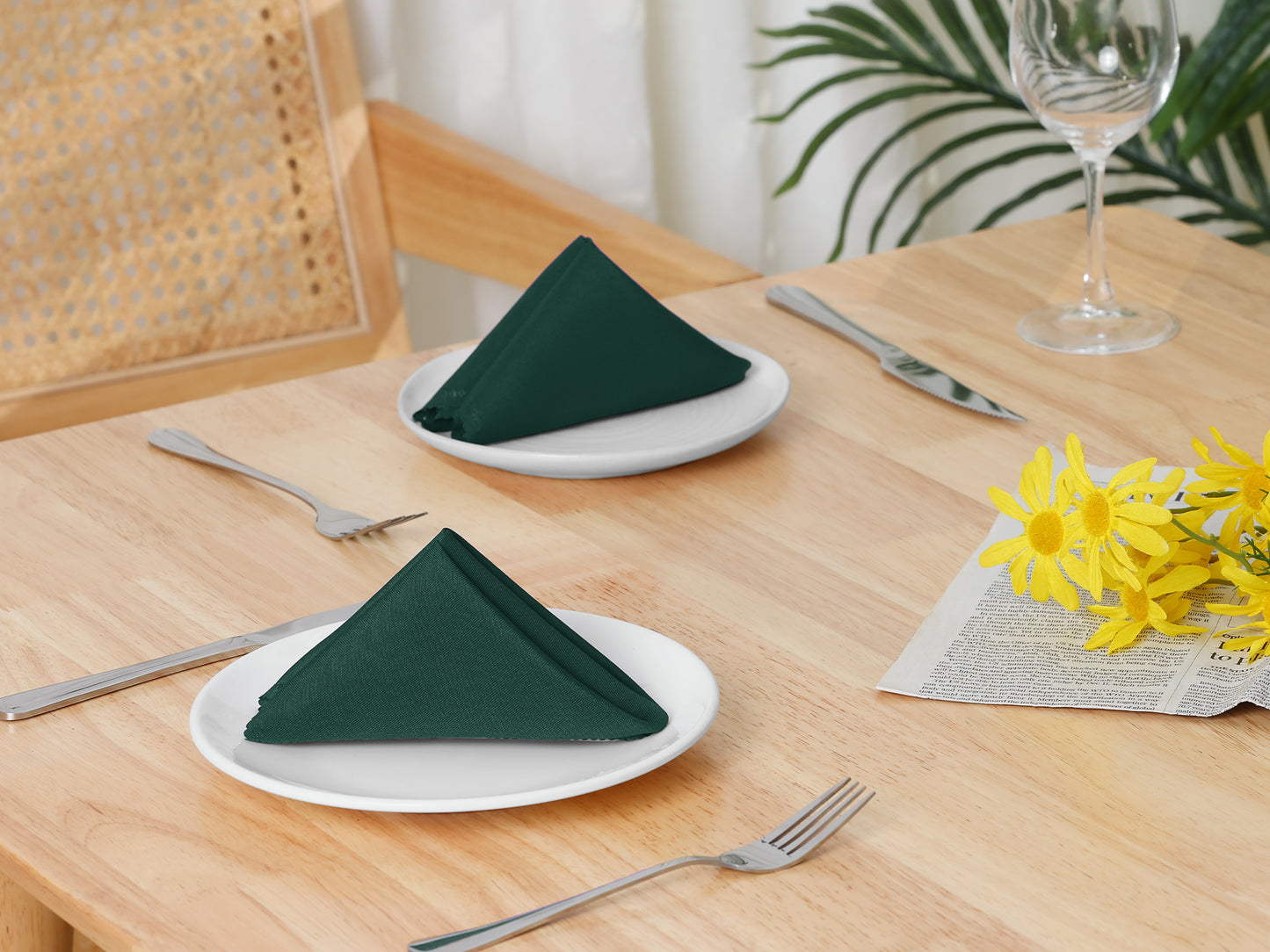 12 Pack Polyester Cloth Napkins, Great Napkins for Parties Weddings 12*12in