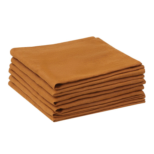 6 Pack Soft Cotton Gauze Cloth Napkins, Bulk Linen Dinner Napkins 14*14in