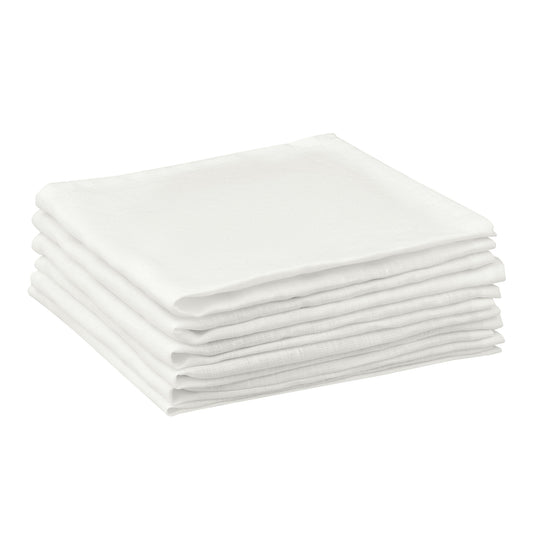 6 Pack Soft Cotton Gauze Cloth Napkins, Bulk Linen Dinner Napkins 14*14in