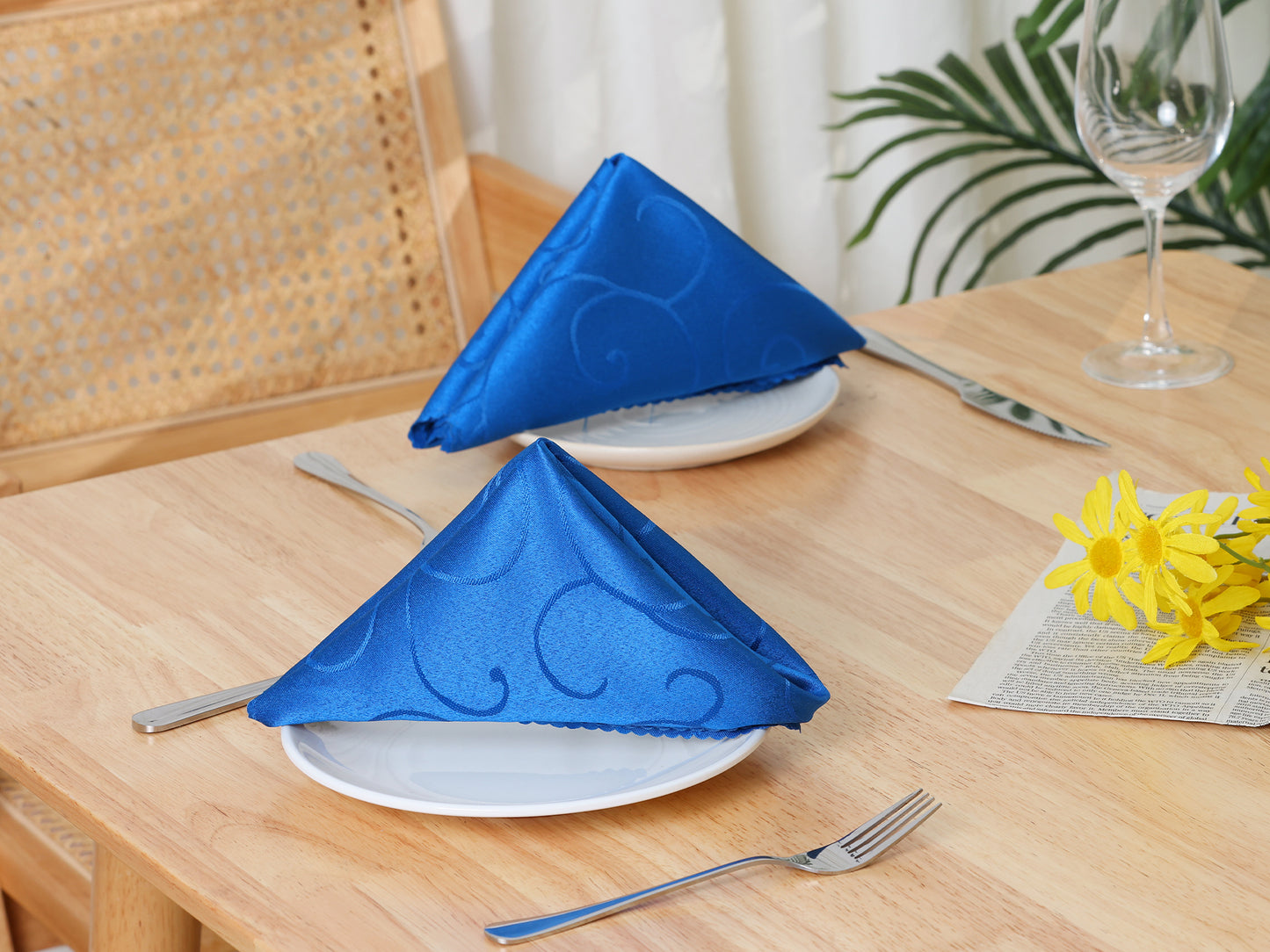12 Pack Silky Cloth Napkins, Satin Napkins for Weddings Dinner Party Decoration 19*19in