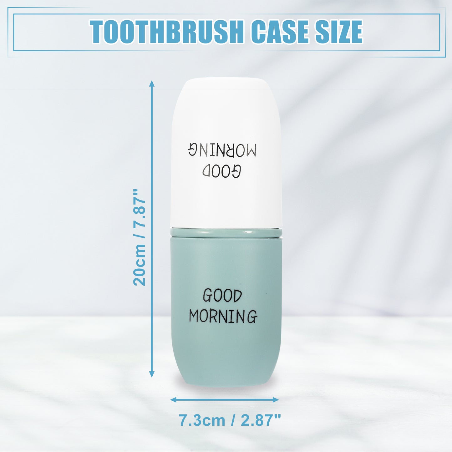 Plastic Lightweight Traveling Toothbrush Holders Case, 7.87"x2.87" White, Green