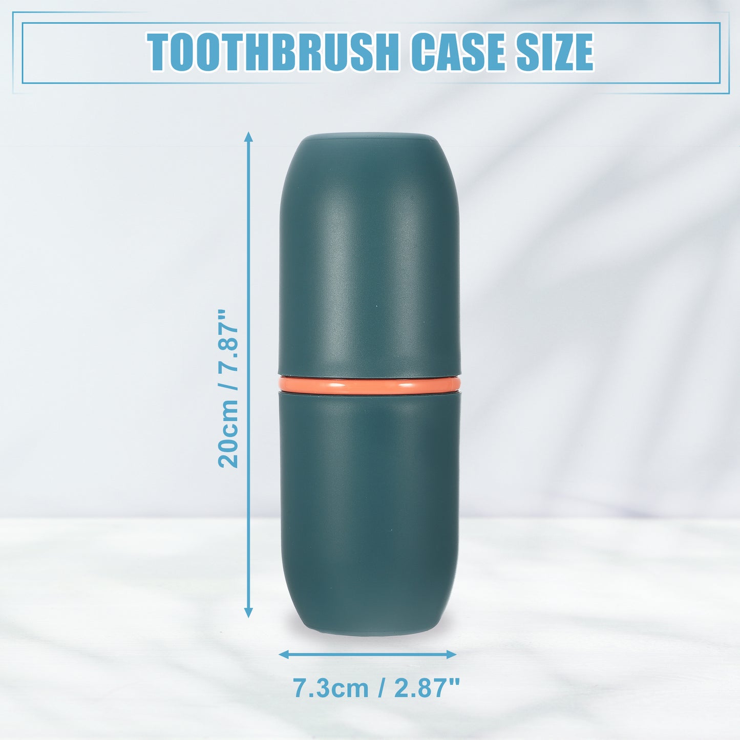 Lightweight Traveling Toothbrush Holders Case, 7.87"x2.87" Green