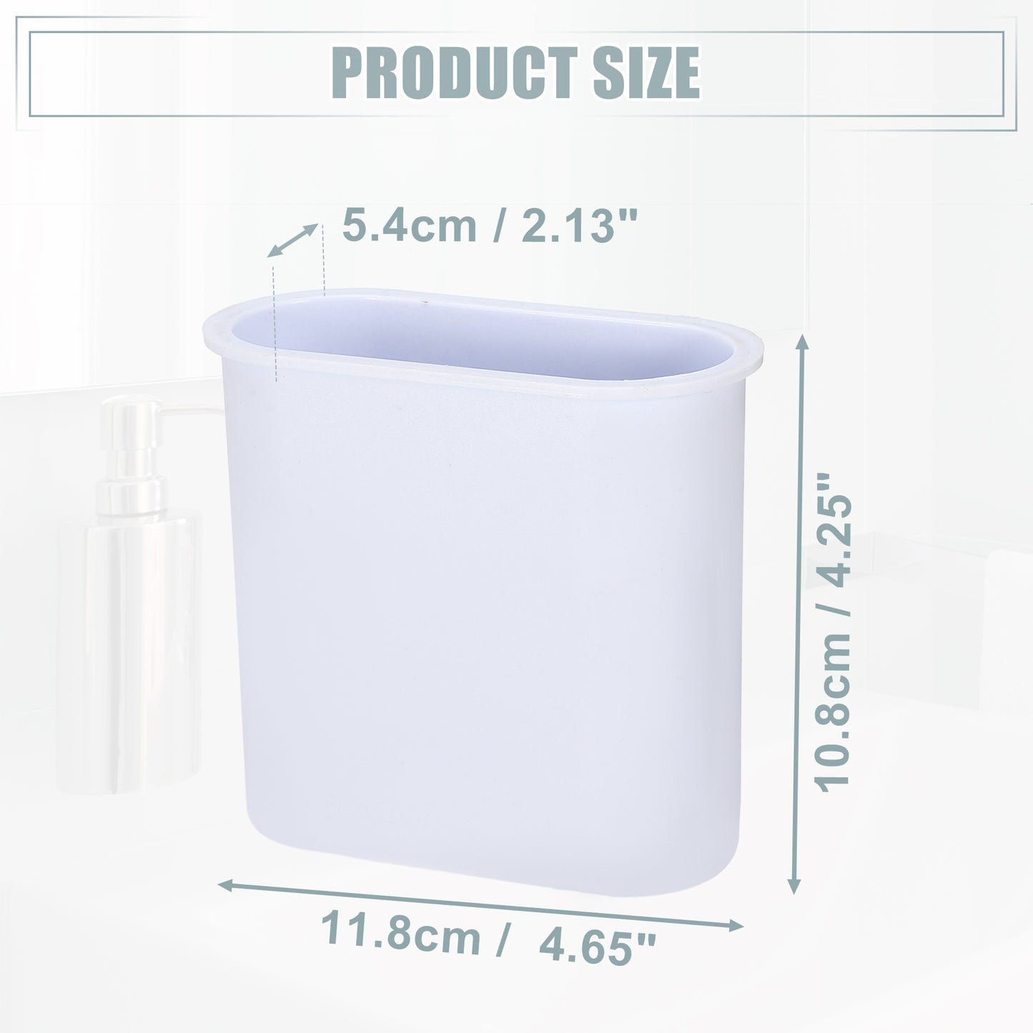 Soporte autoadhesivo de pared para cepillos de dientes, para baño, 12,7 x 5,4 x 10,8 cm, color blanco