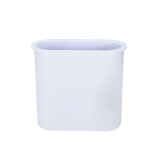 Self Adhesive Wall Mount Toothbrush Holder Stand for Bathroom, 4.65"x2.13"x4.25" White