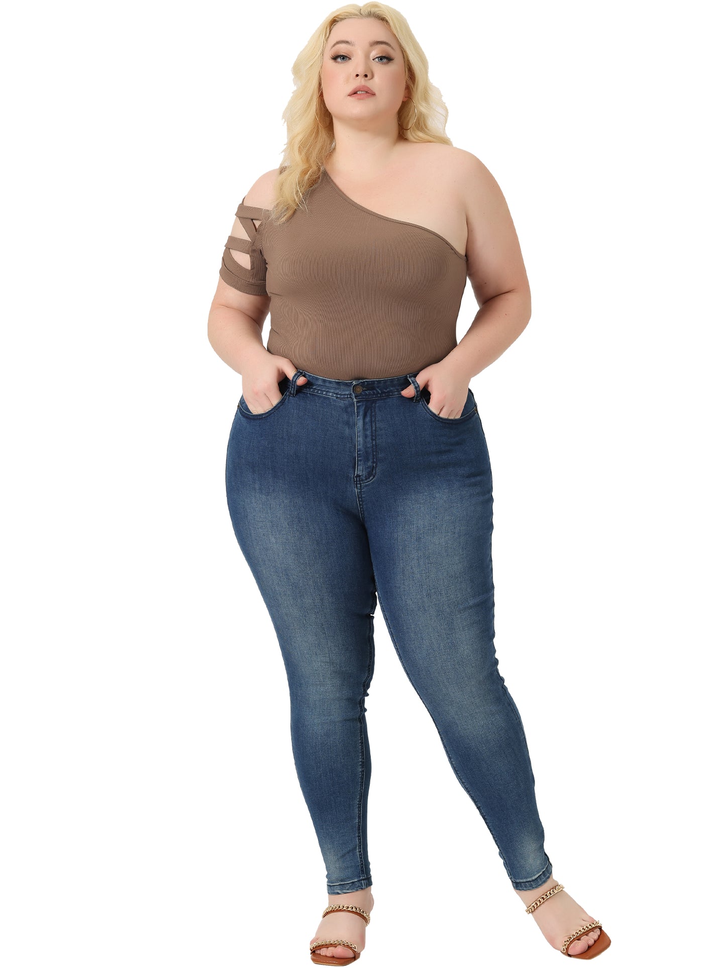 Women's Plus Size Bodysuits Sexy Off Shoulde Sleeveless Body Suit Romper One Piece Bodysuit Tops