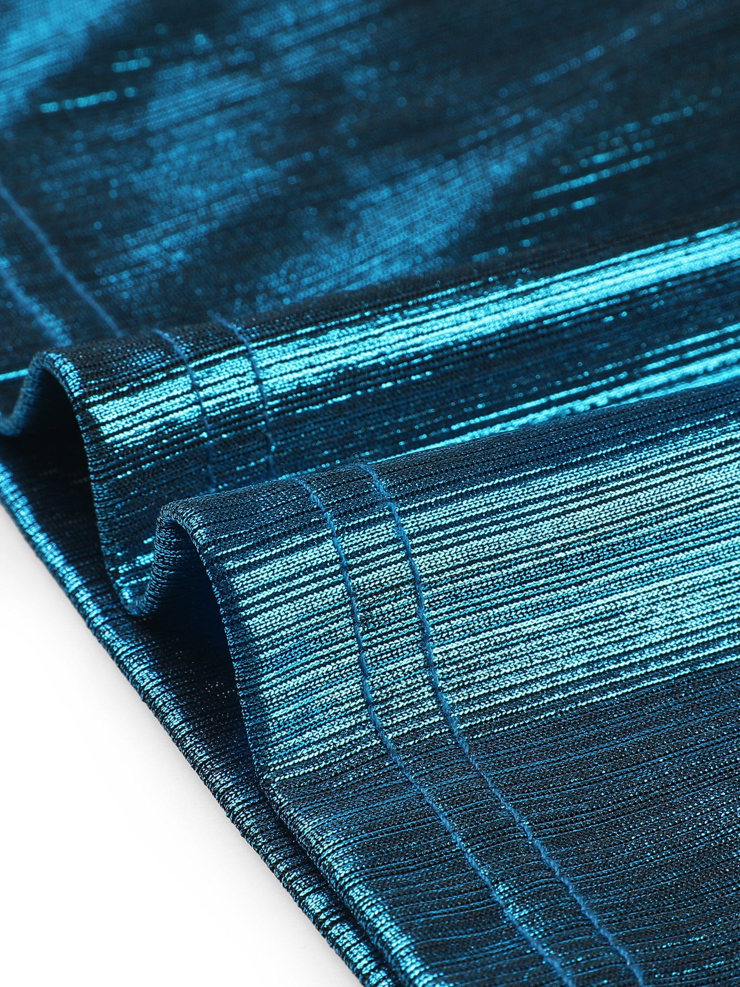 Women Plus Size Top Metallic Round Neck Short Sleeve T-Shirt Party Tee Top