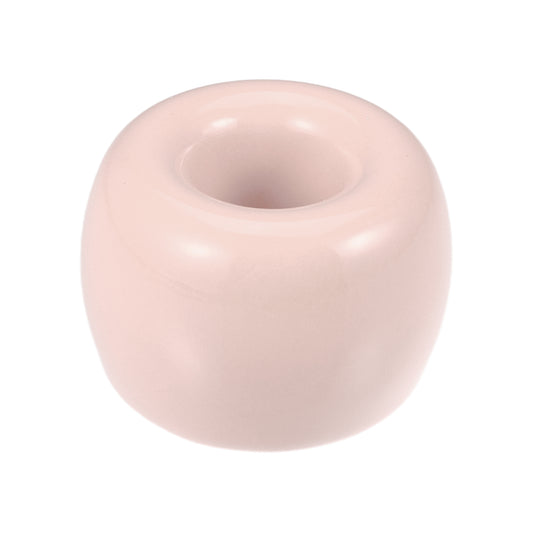 Round Mini Ceramic Toothbrush Holder for Bathroom, 1.65"x1.18" Pink