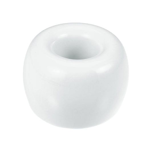 Round Mini Ceramic Toothbrush Holder for Bathroom, 1.65"x1.18" White