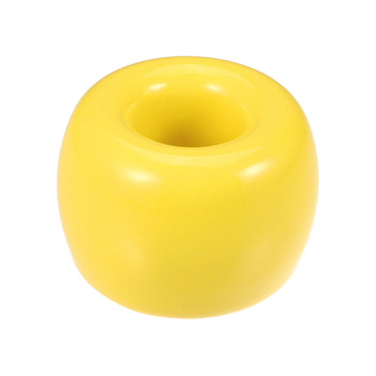Round Mini Ceramic Toothbrush Holder for Bathroom, 1.65"x1.18" Yellow