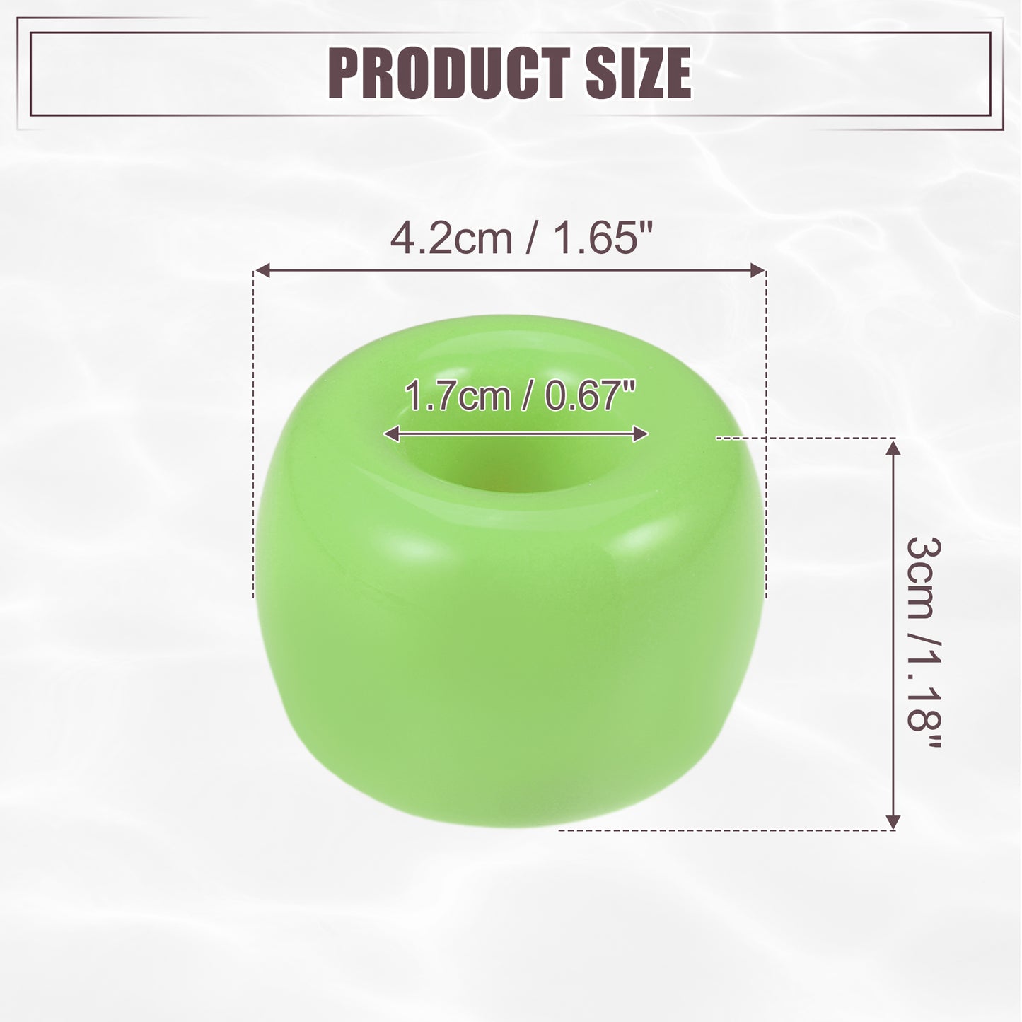 Mini portacepillos de cerámica redondo para baño, 4,25 x 3 cm, color verde claro