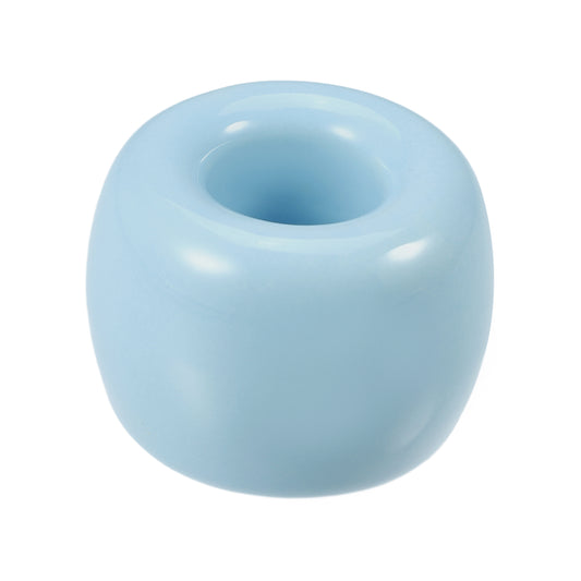 Round Mini Ceramic Toothbrush Holder for Bathroom, 1.65"x1.18" Blue