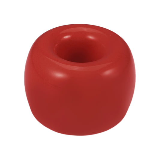 Mini portacepillos de dientes redondo de cerámica para baño, 4,25 x 3 cm, color rojo