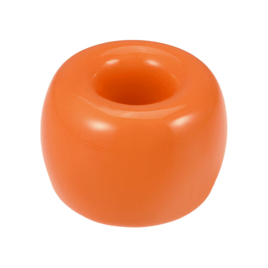 Mini portacepillos de dientes redondo de cerámica para baño, 4,25 x 3 cm, color naranja
