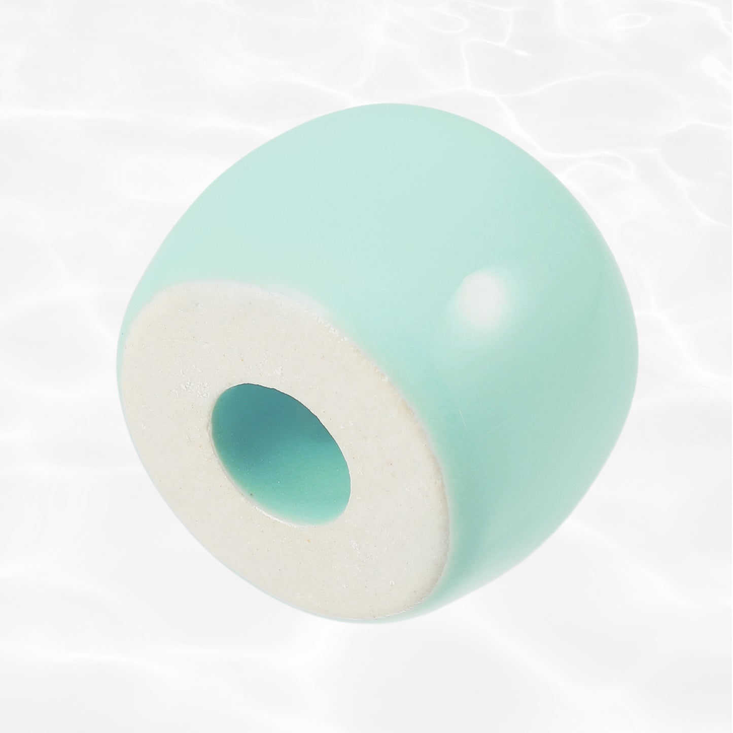 Round Mini Ceramic Toothbrush Holder for Bathroom, 1.65"x1.18" Green