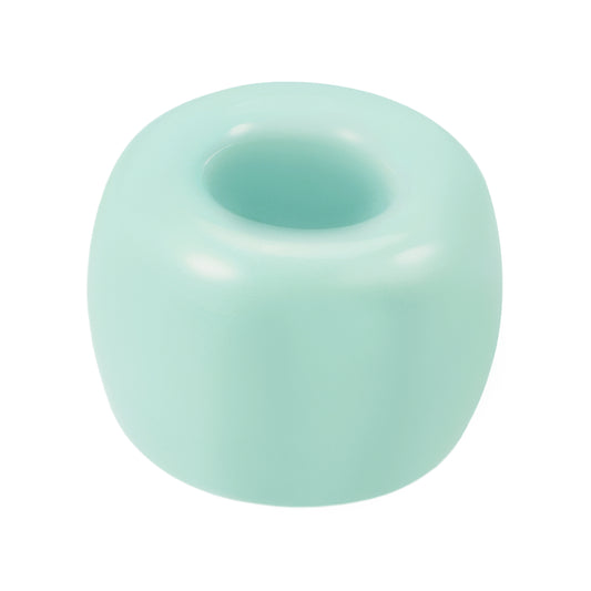 Mini portacepillos de dientes redondo de cerámica para baño, 4,25 x 3 cm, color verde