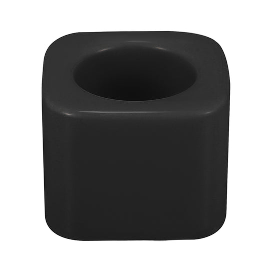 Square Mini Ceramic Toothbrush Holder for Bathroom, 2.20"x2.20"x1.73" Black