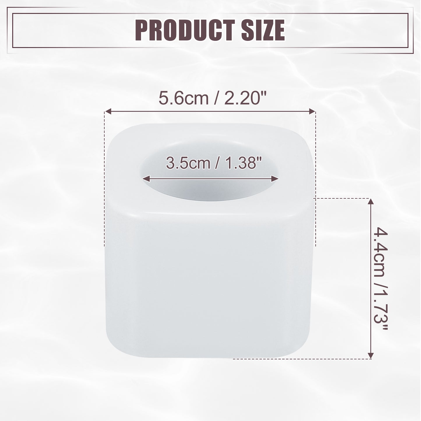 Mini portacepillos de dientes cuadrado de cerámica para baño, 5,7 x 5,7 x 4,4 cm, color blanco