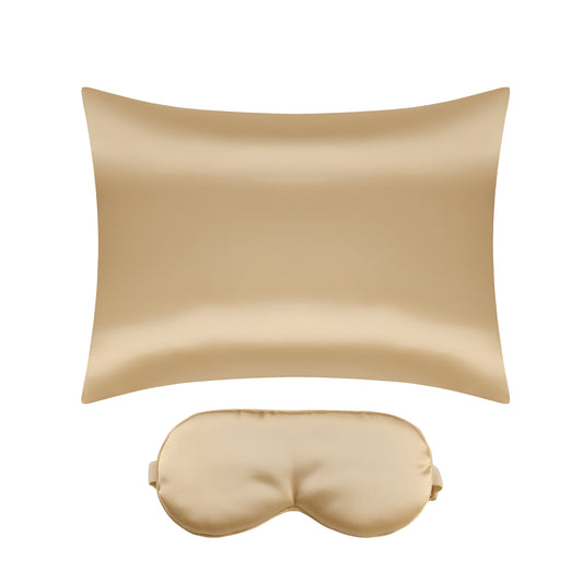 Satin Pillowcase with 1 Pcs for Hair and Skin with Hidden Zipper, Breathable Pillow Case Sleep Mask