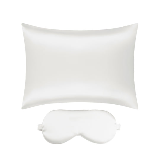 Satin Pillowcase with 1 Pcs for Hair and Skin with Hidden Zipper, Breathable Pillow Case Sleep Mask