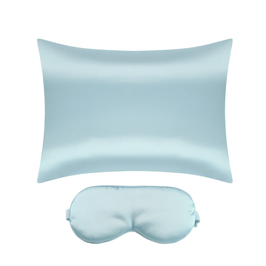 Satin Pillowcase with 1 Pcs for Hair and Skin with Hidden Zipper, Breathable Pillow Case Sleep Mask