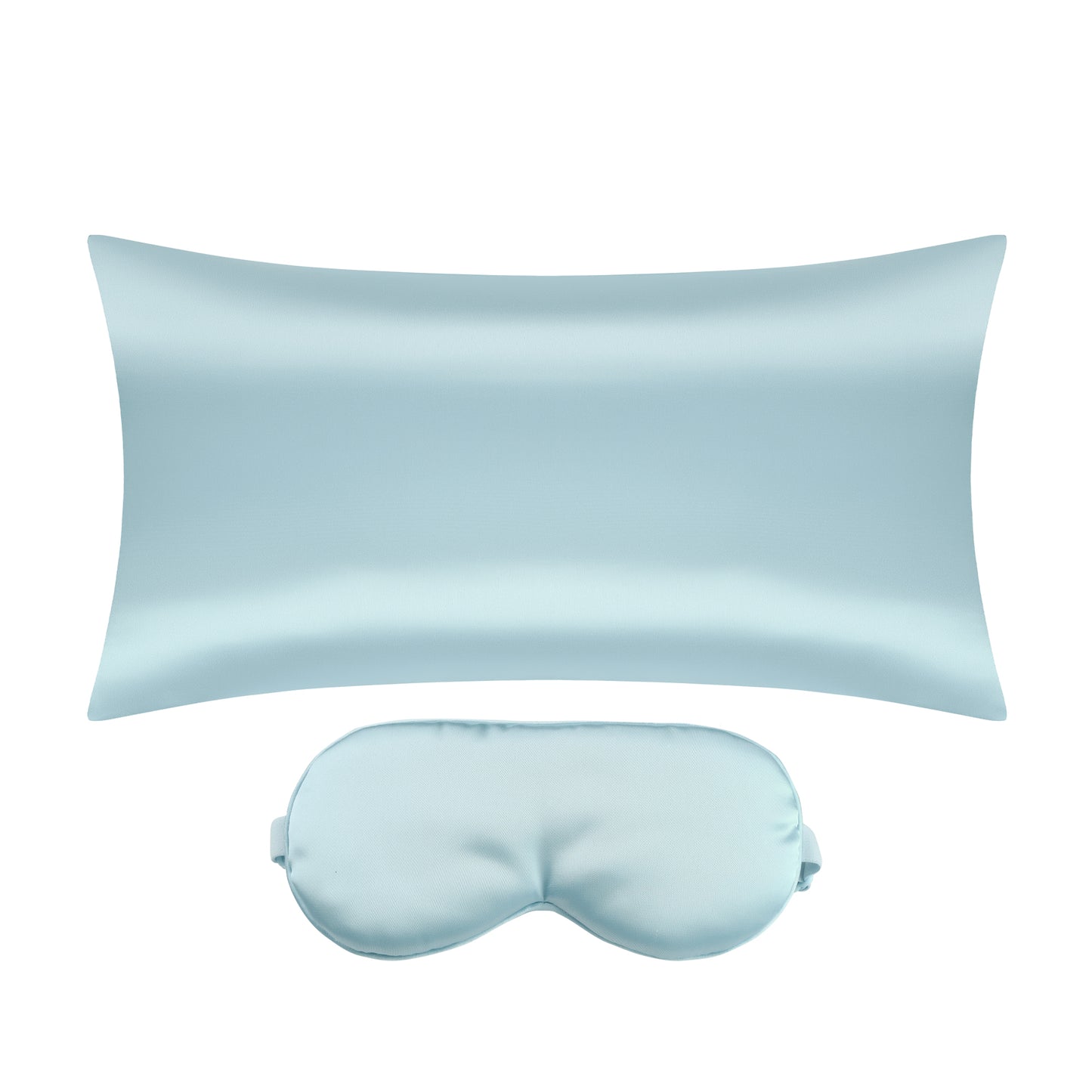 Satin Pillowcase with 1 Pcs for Hair and Skin with Hidden Zipper, Breathable Pillow Case Sleep Mask