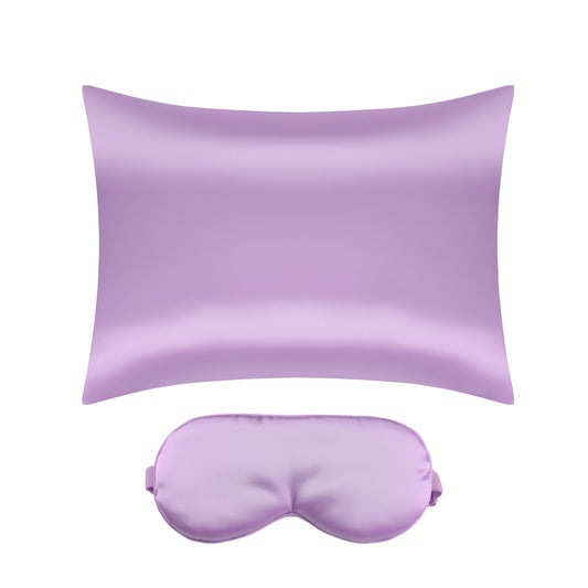 Satin Pillowcase with 1 Pcs for Hair and Skin with Hidden Zipper, Breathable Pillow Case Sleep Mask
