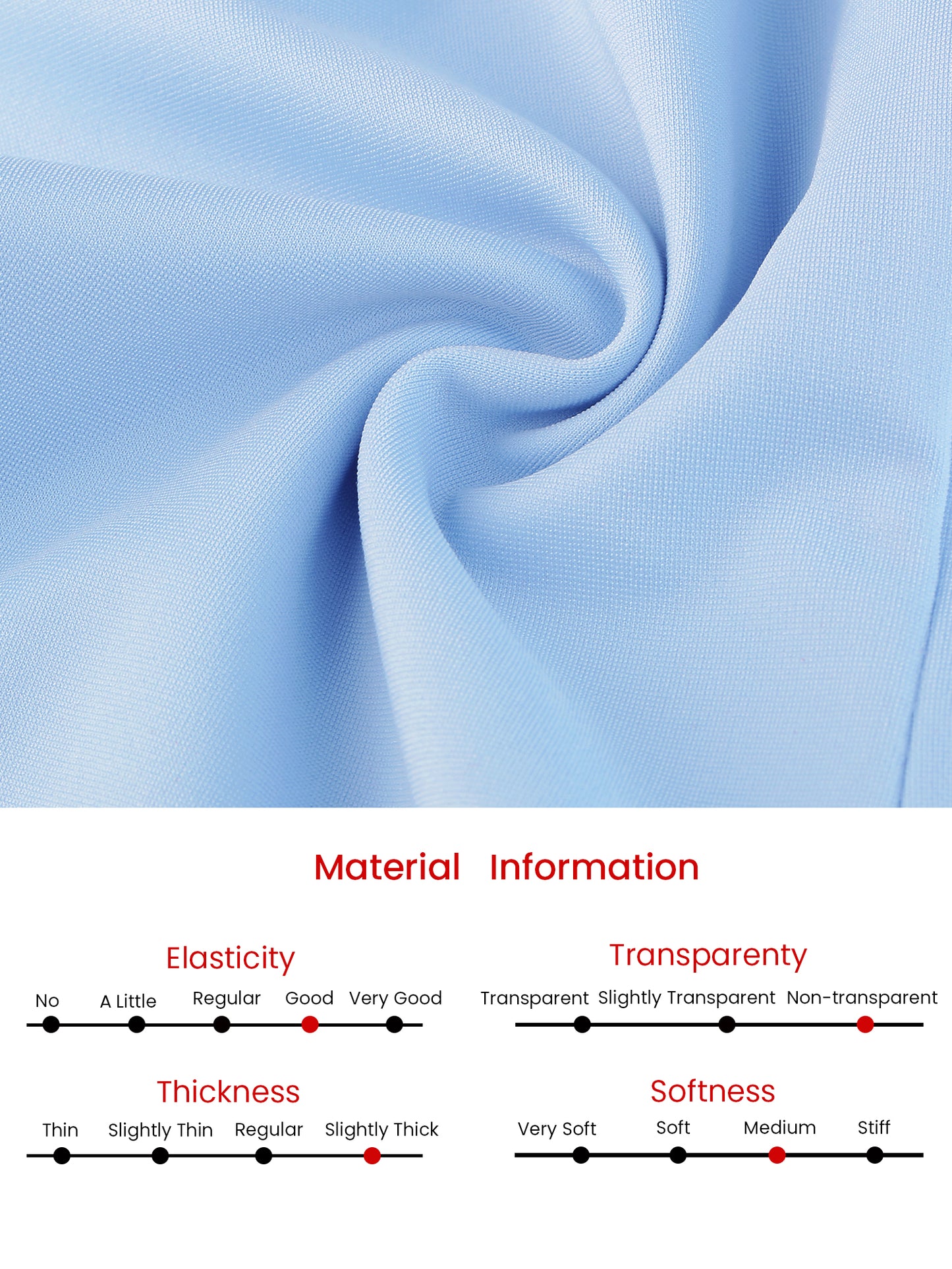 Women's Bodycon Pencil Skirt High Waist Stretchy Knee Length Office Work Skirts