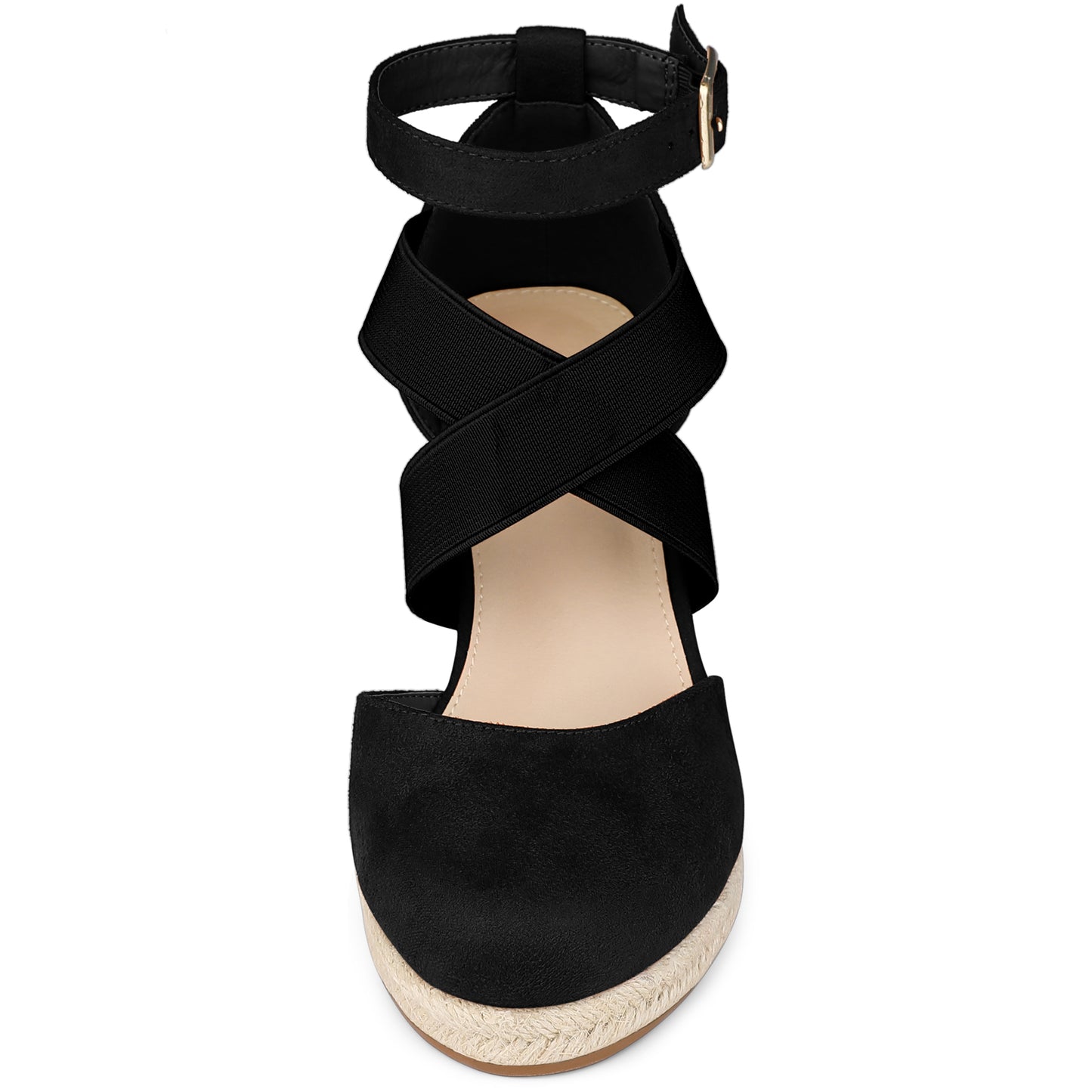 Women's Espadrilles Closed Toe Wedges Heels Sandals