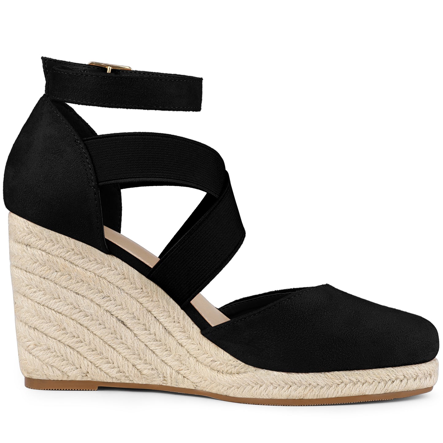 Women's Espadrilles Closed Toe Wedges Heels Sandals