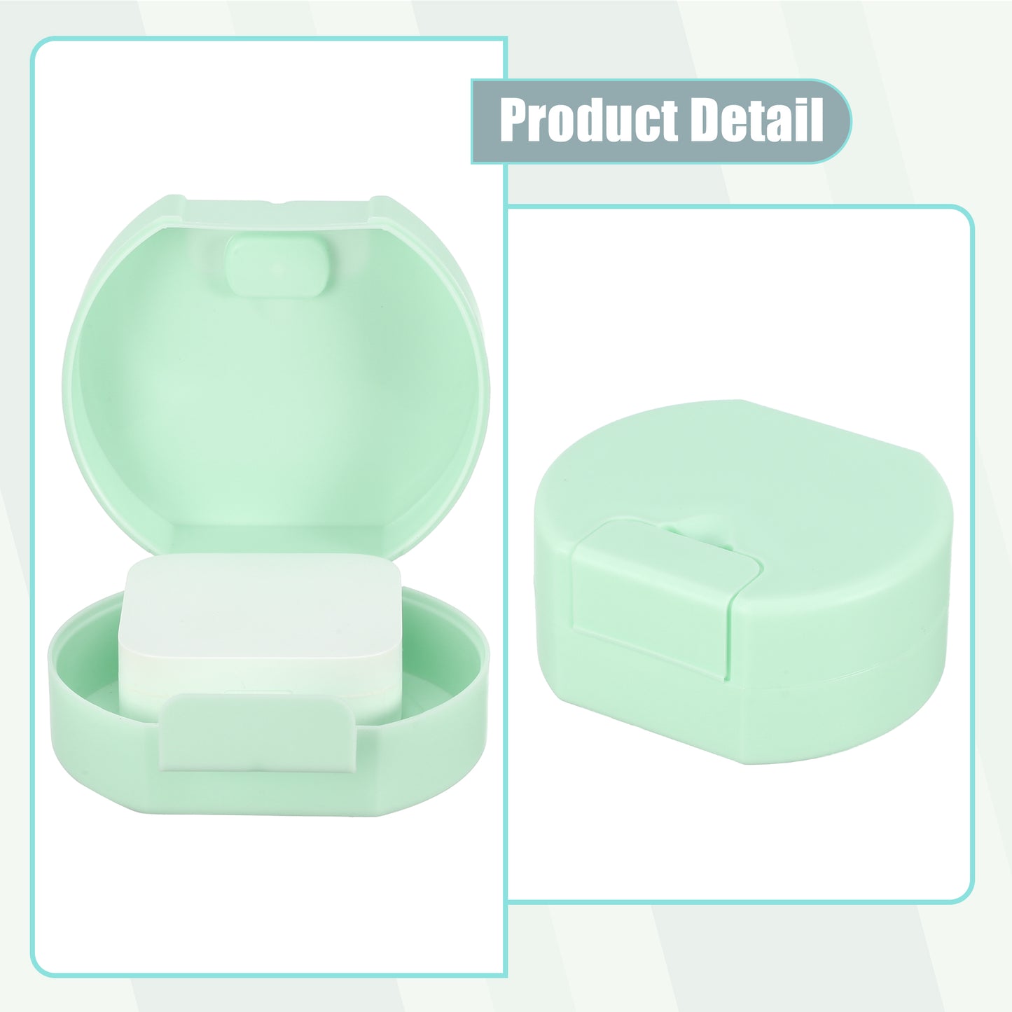 Travel Soap Dish, Portable Soap Storage Box 3.27"x2.91" Green