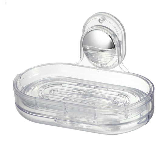 Jabonera de pared, soporte para jabón para baño y cocina, transparente