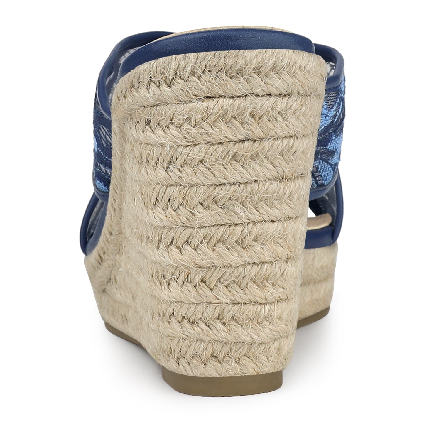 Women's Lace Crisscross Strap Slide Wedge Espadrilles Sandals